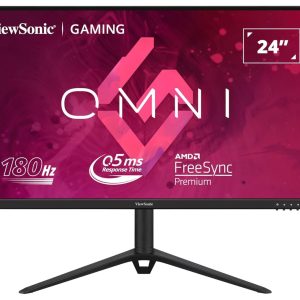 ViewSonic 24" FHD IPS Gaming, 180Hz, 0.5ms MPRT, HDR10, FreeSync Premium, AdaptiveSync, ClearMR, HDMI×2, DP, 2×2W Speakers. 3YARW